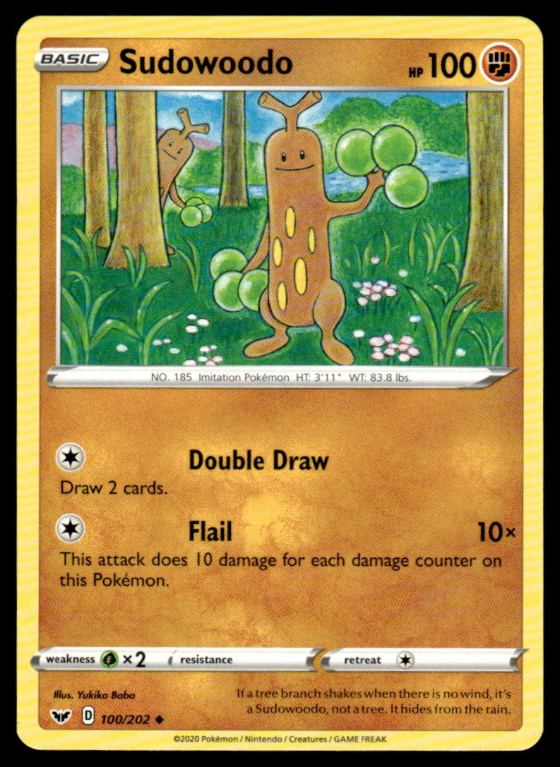Sudowoodo 100/202 Uncomon - Sword & Shield Base Set - Sword & Shield