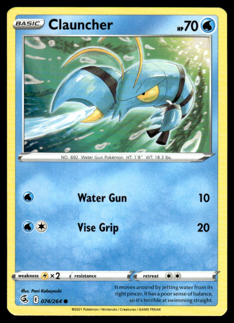 Clauncher 074/264 Comun - Fusion Strike - Sword & Shield