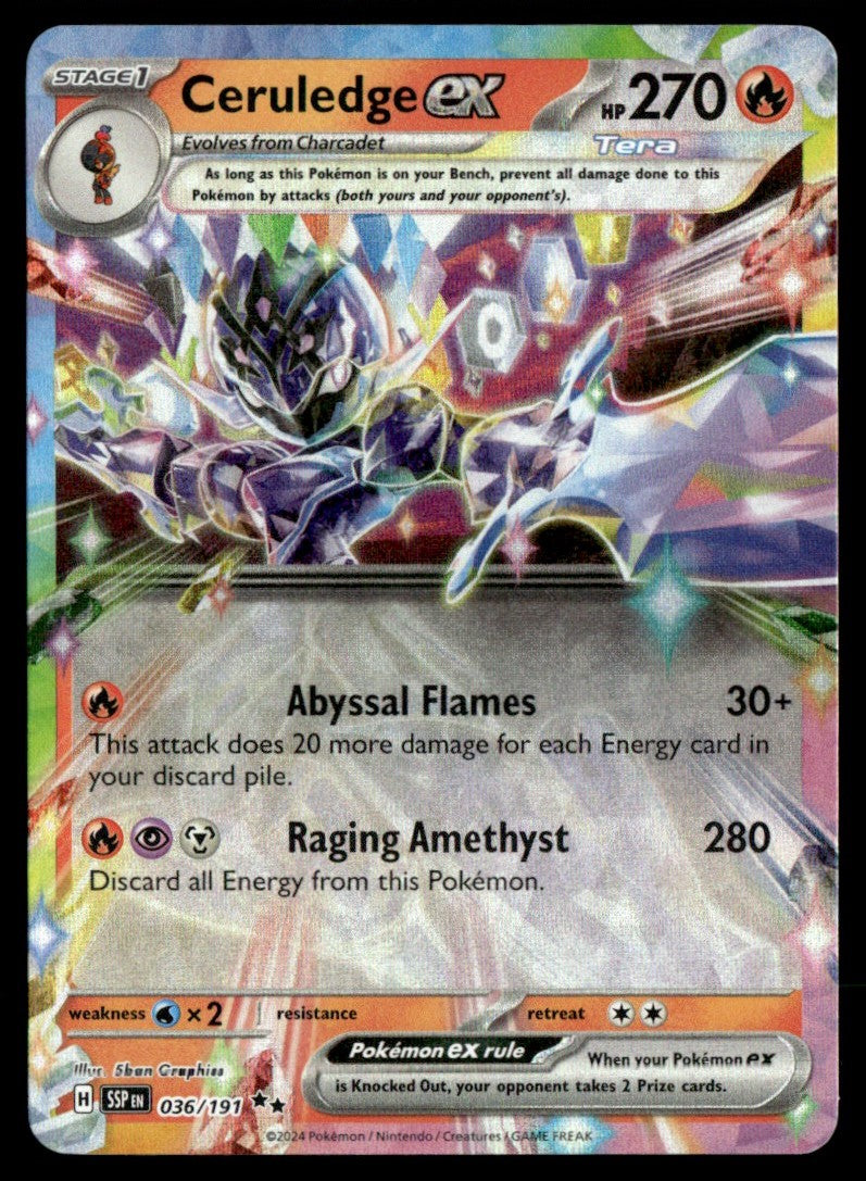 Ceruledge ex 036/191 - Surging Sparks - Scarlet & Violet