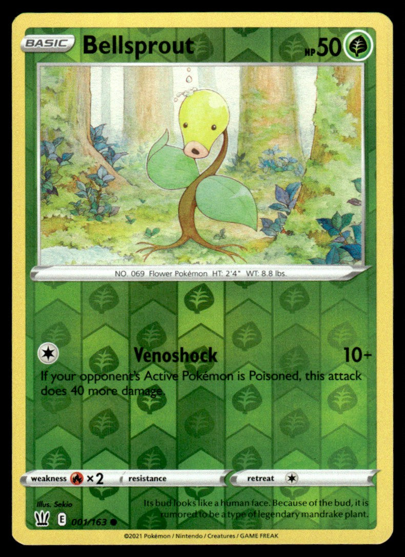 Bellsprout 001/163 Reverse - Battle Styles - Sword & Shield