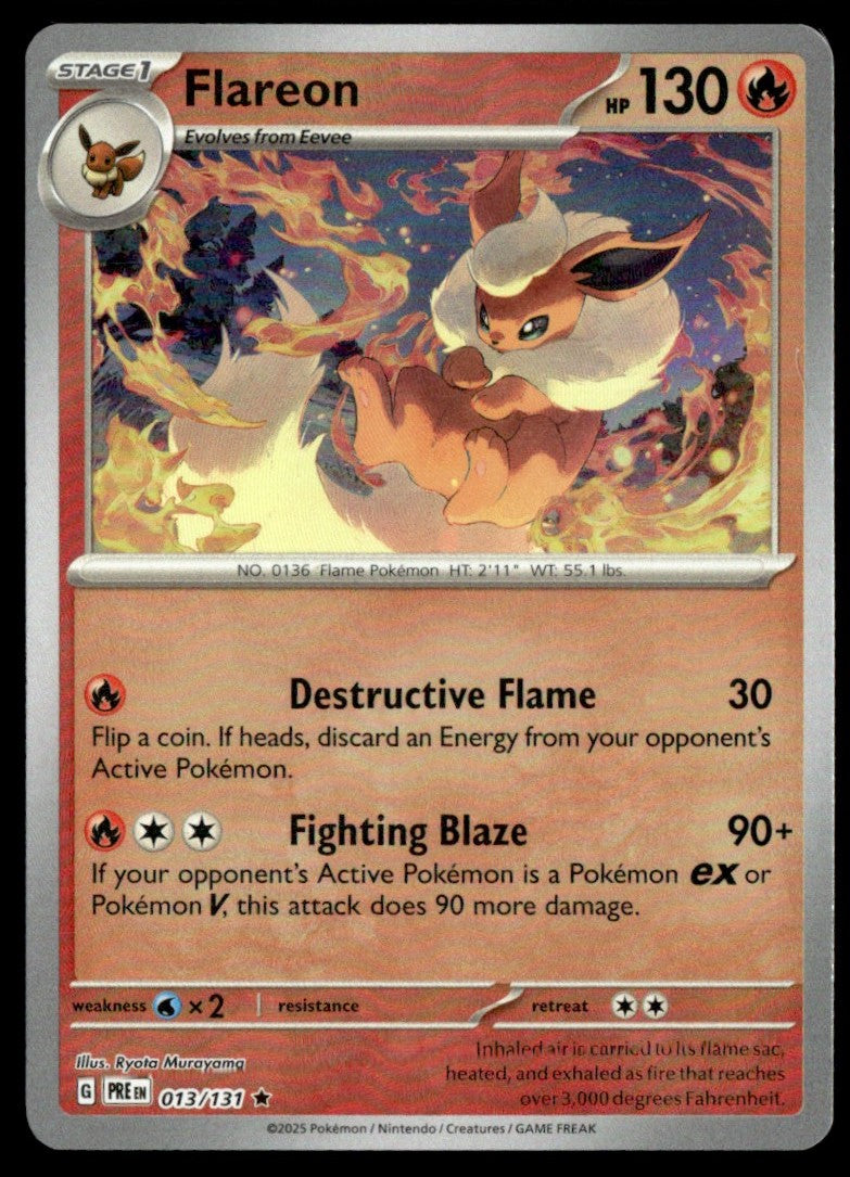 Flareon (Poke Ball Pattern) 013/131 - Prismatic Evolutions - Scarlet & Violet