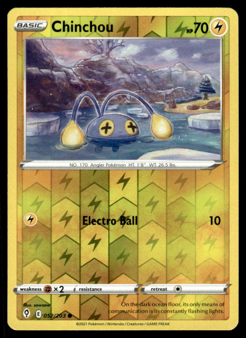 Chinchou 052/203 Reverse - Evolving Skies - Sword & Shield