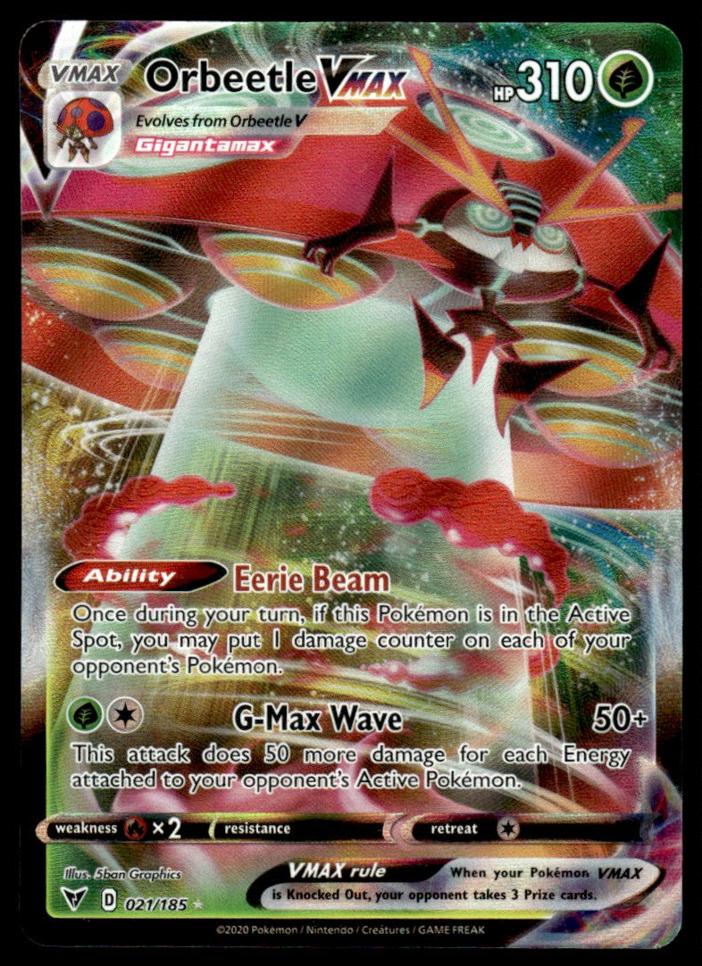 Orbeetle VMAX 021/185 - Vivid Voltage - Sword & Shield