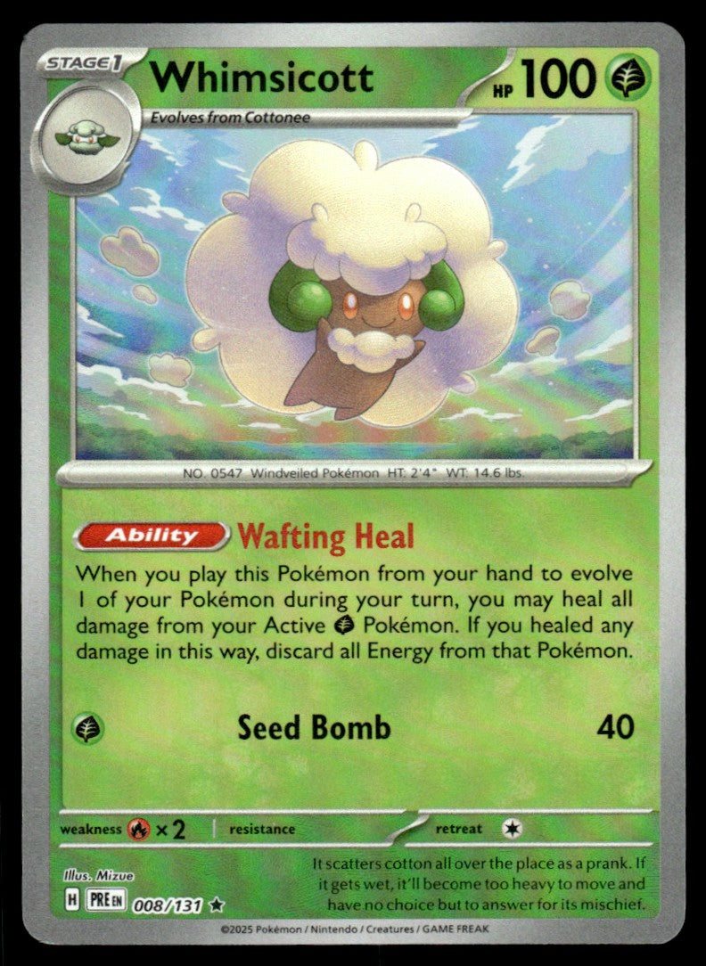 Whimsicott (Poke Ball Patern) 008/131 - Prismatic Evolutions - Scarlet & Violet