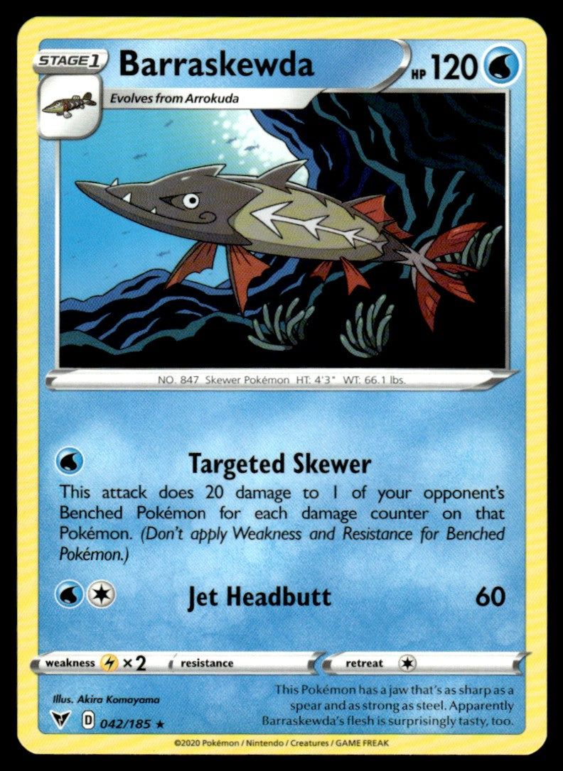 Barraskewda 042/185 Rare - Vivid Voltage - Sword & Shield