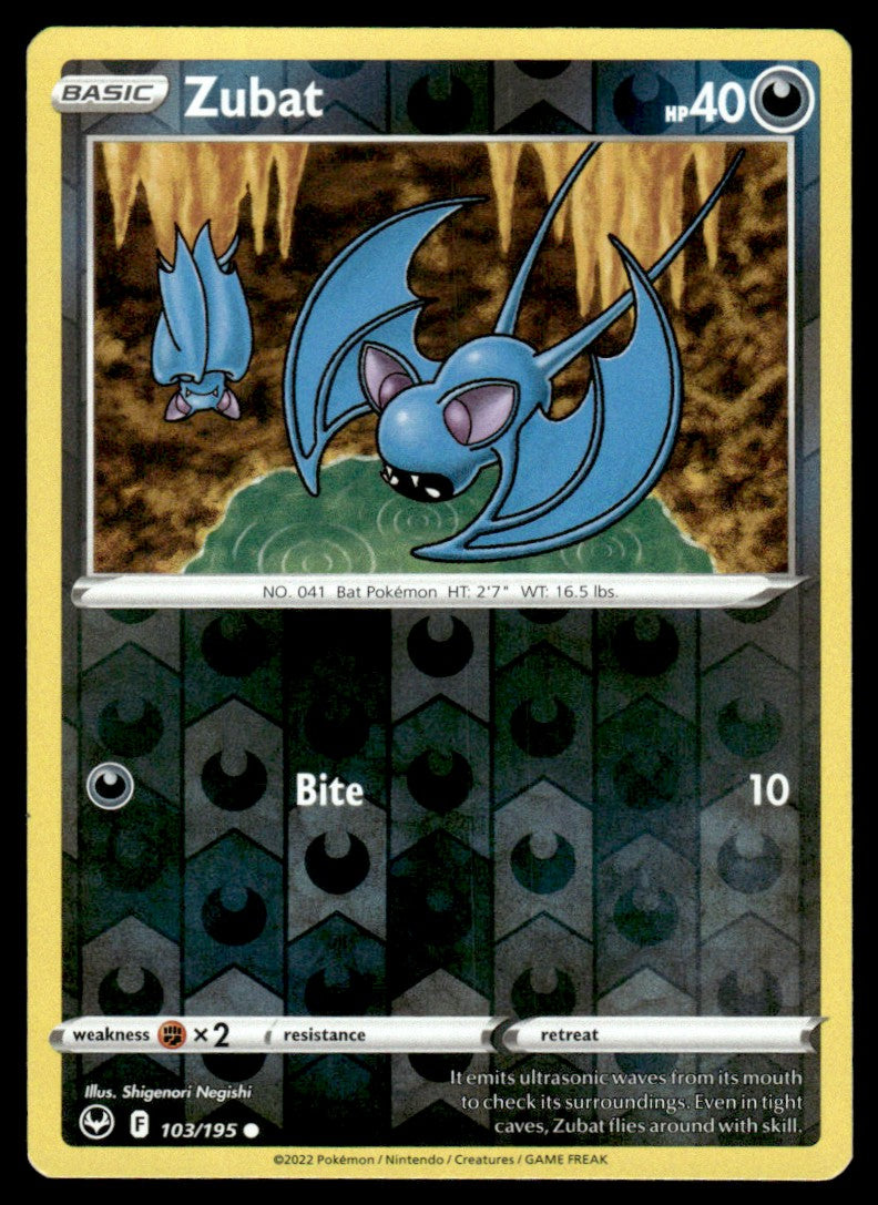 Zubat 103/195 Reverse - Silver Tempest - Sword & Shield