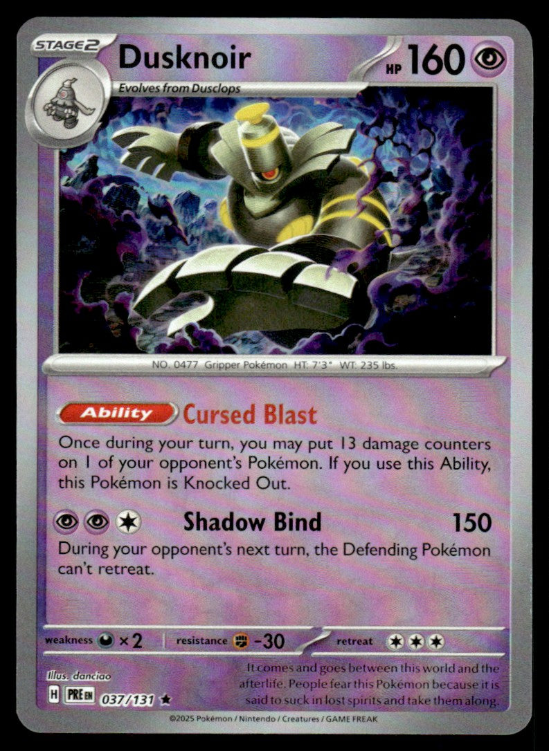Dusknoir (Master Ball Patern) 037/131 - Prismatic Evolutions - Scarlet & Violet