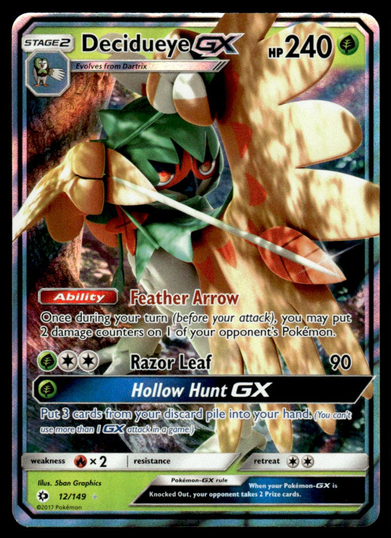 NM Decidueye-GX 12 - SM Base Set
