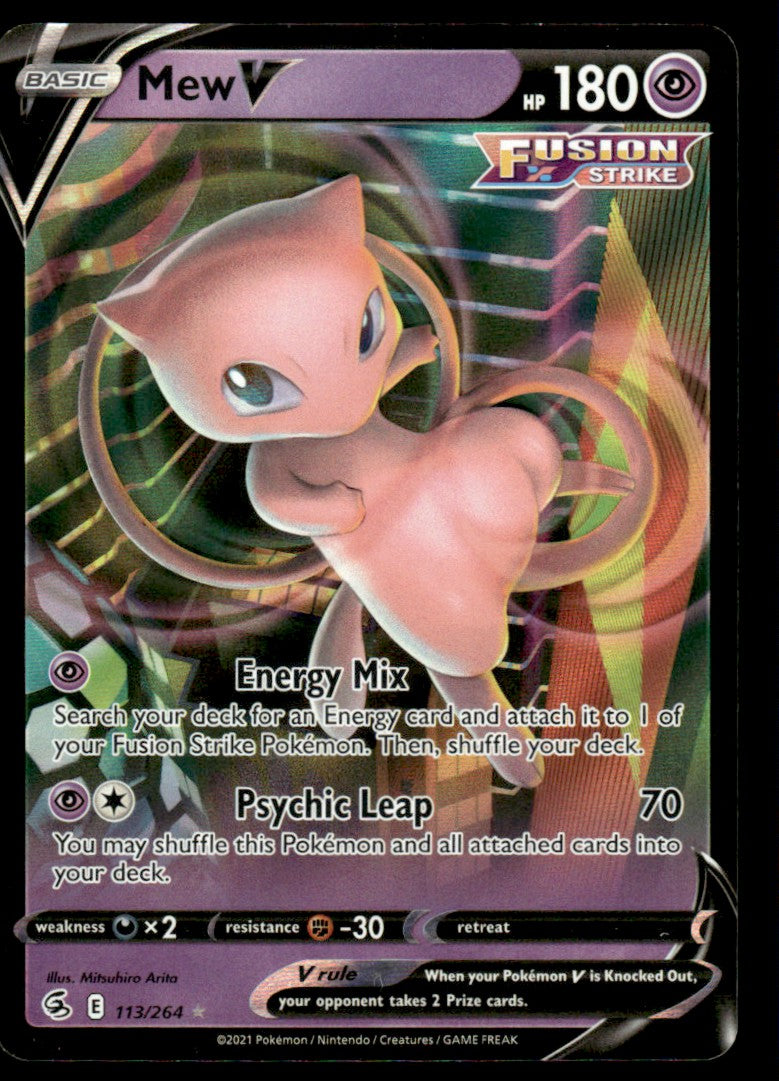 Carte Pokémon Française - Mew V 113/264 - EB8 Poing de Fusion - Collection Carte Pokémon Française - Mew V 113/264 - EB8 Poing de Fusion - Collection