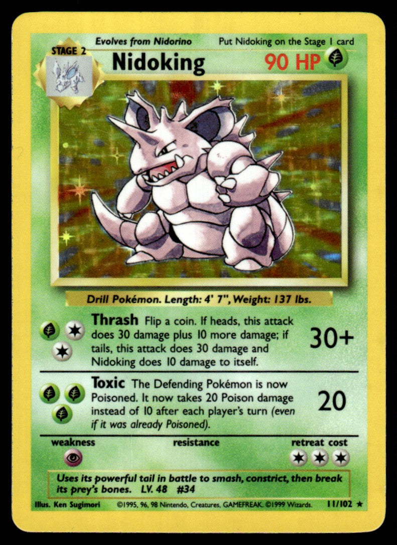 Nidoking Holo - LP - Base Set