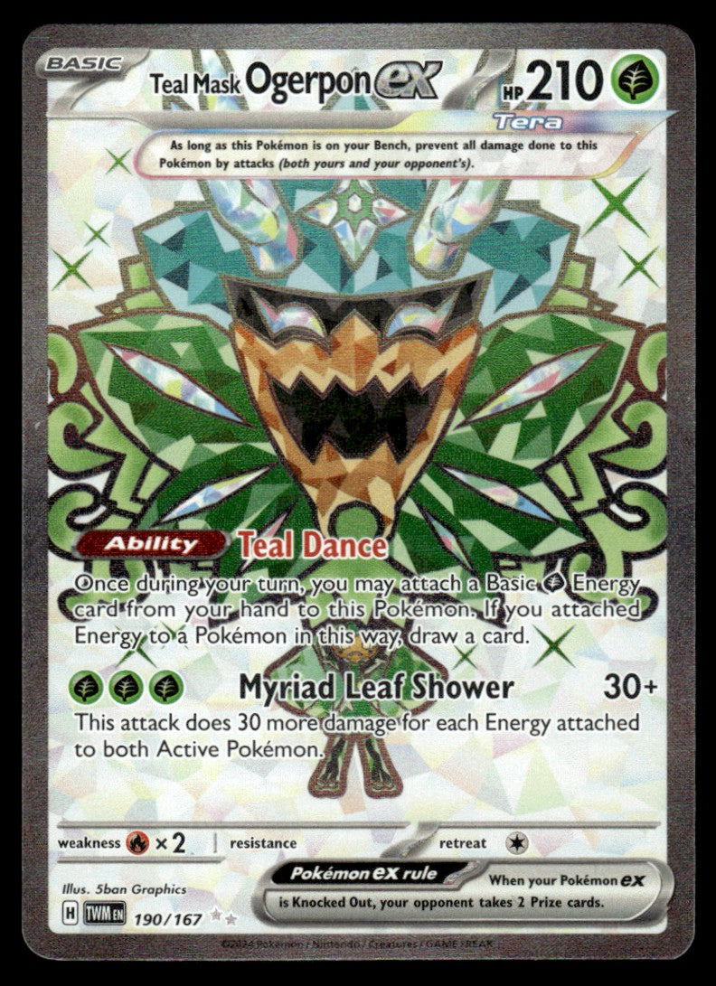 Teal Mask Ogerpon ex 190/167 - Twilight Masquerade - Scarlet & Violet