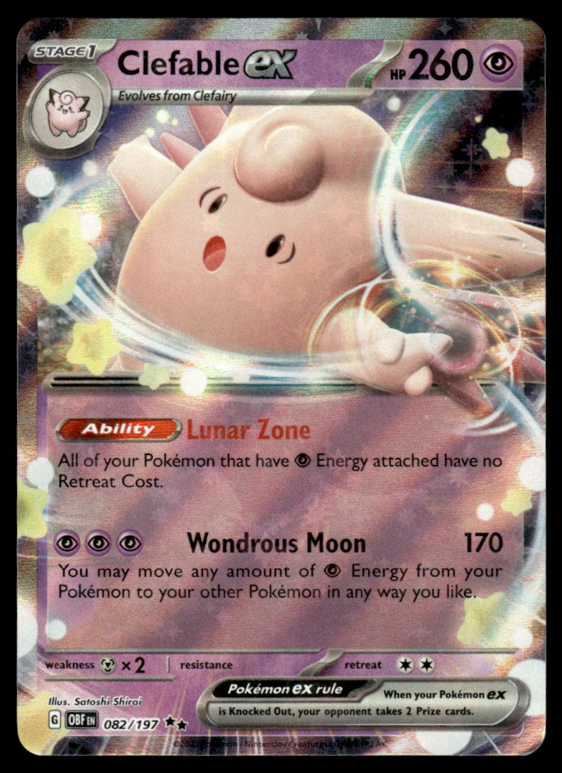 Clefable ex 082/197 - Obsidian Flames - Scarlet & Violet