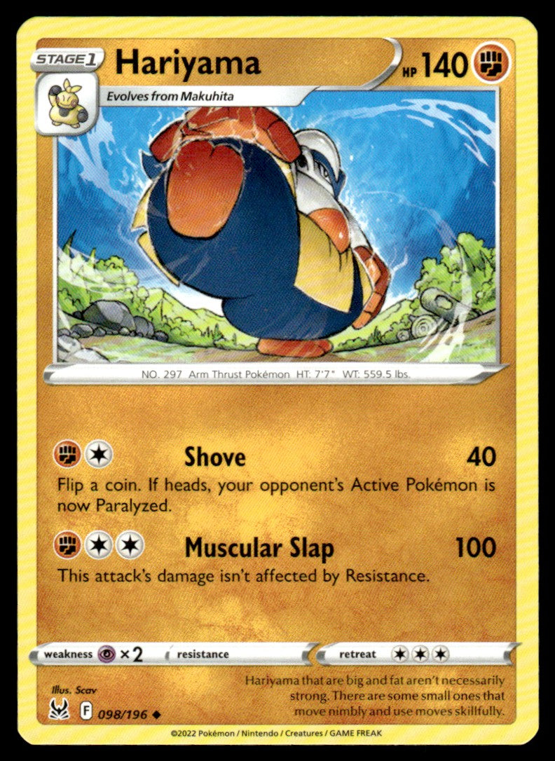 Hariyama 098/196 Uncomon - Lost Origin - Sword & Shield