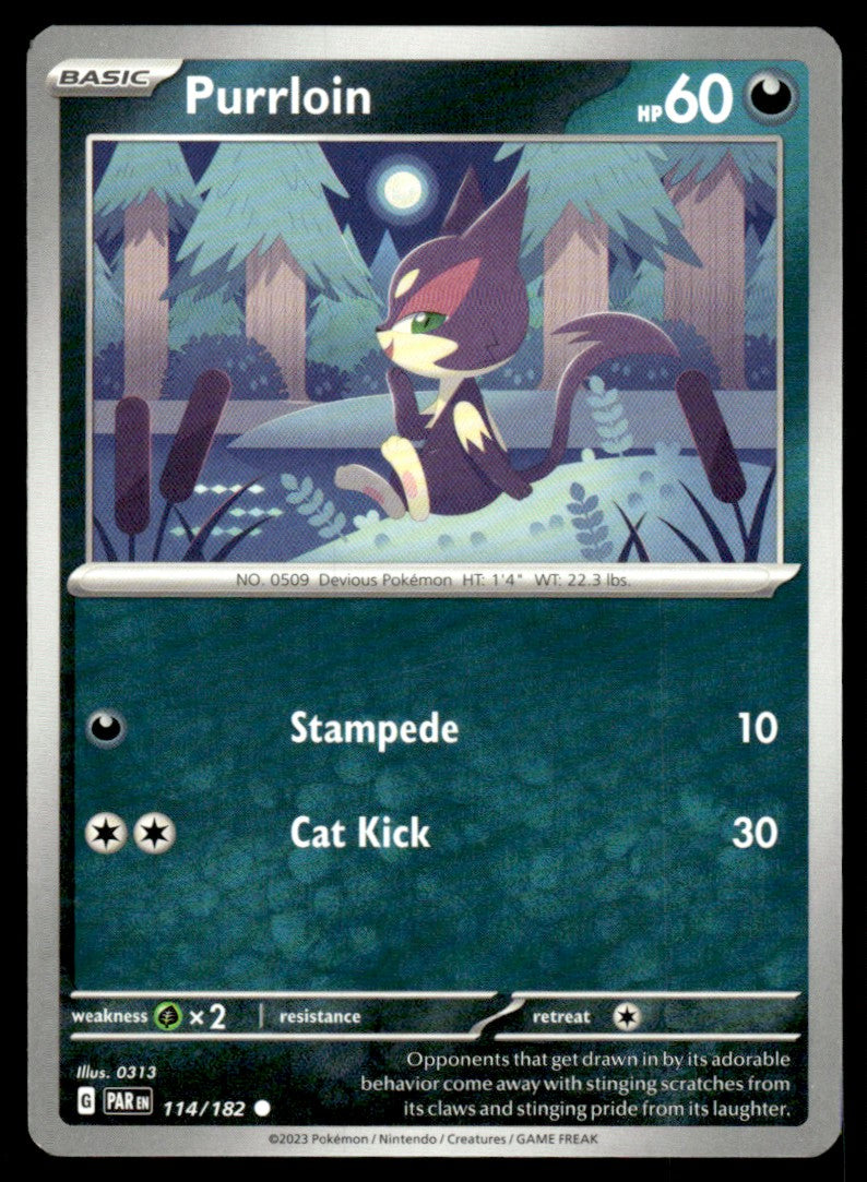 Purrloin 114/182 Comun - Paradox Rift - Scarlet & Violet