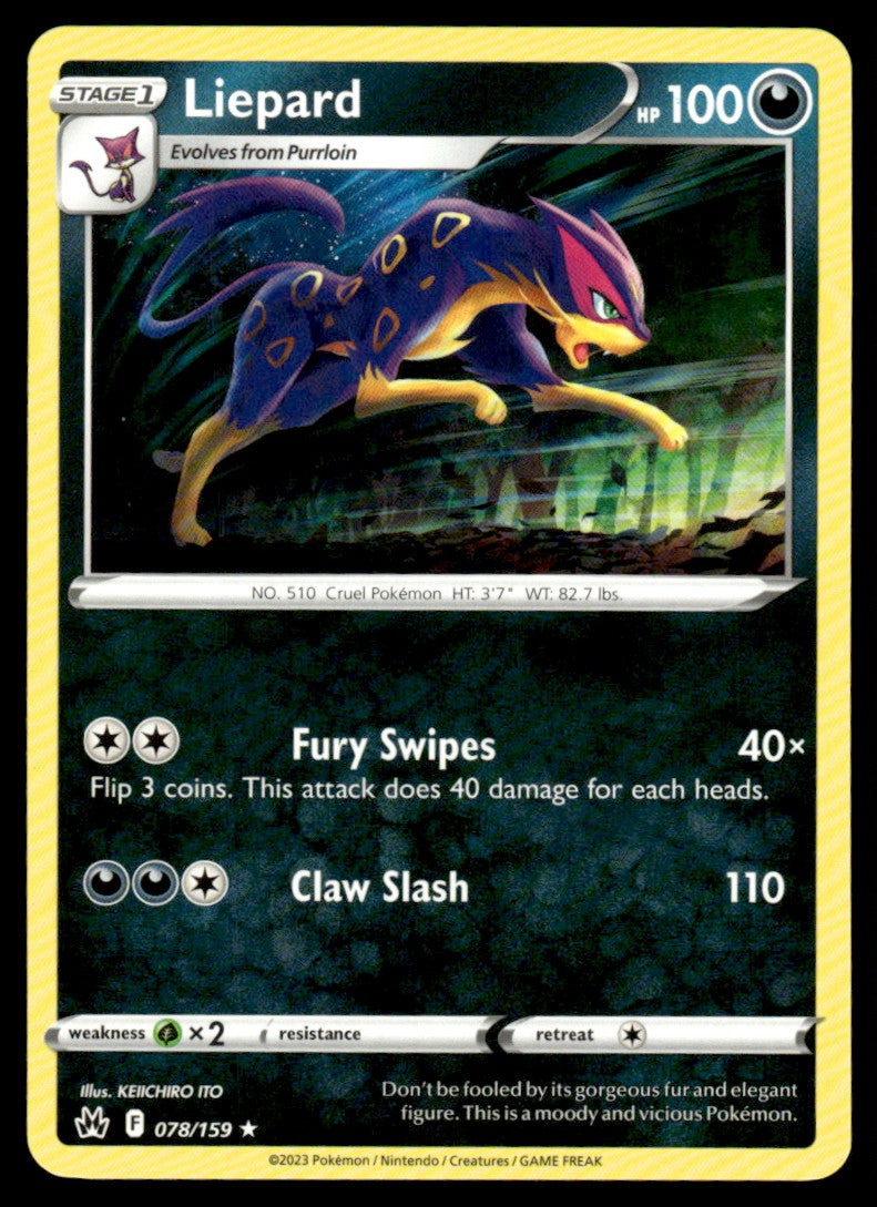 Liepard 078/159 Rare - Crown Zenith - Sword & Shield