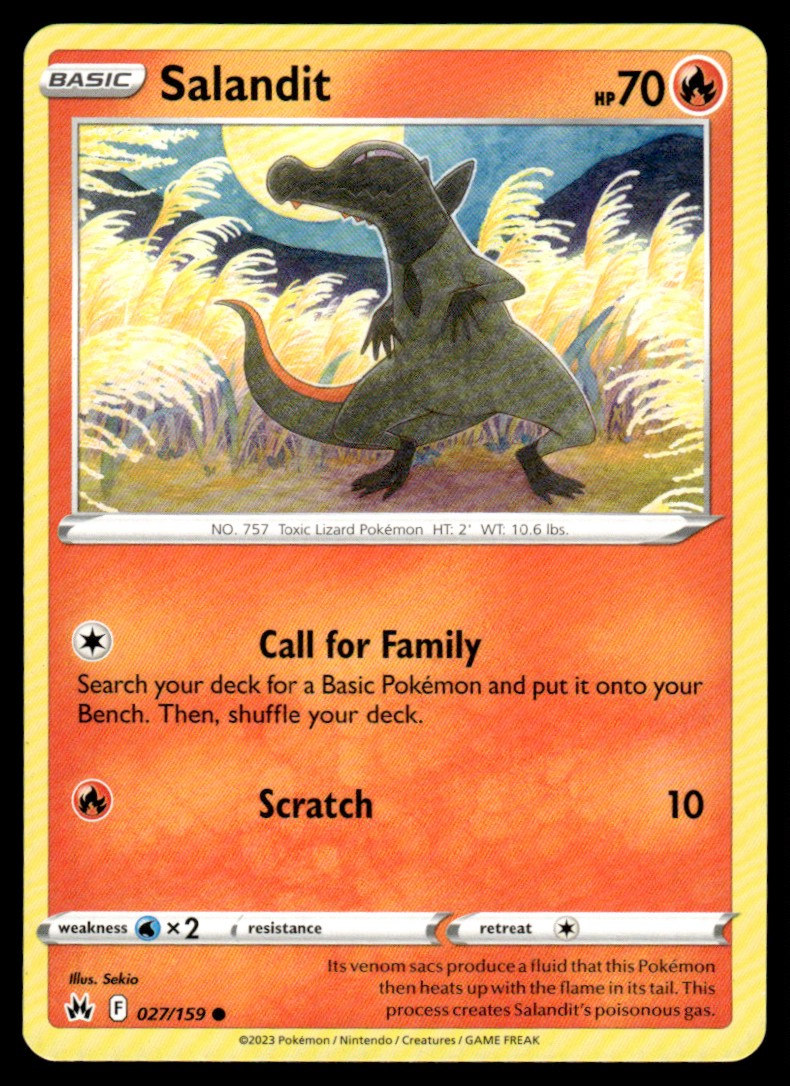Salandit 027/159 Comun - Crown Zenith - Sword & Shield