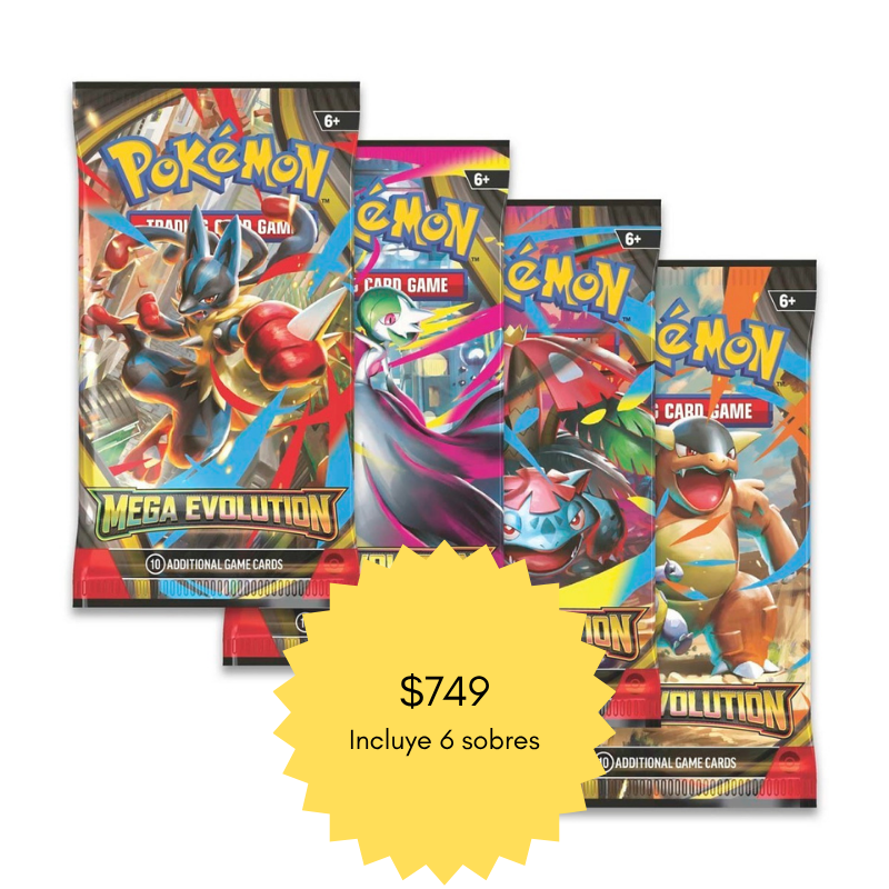 6x Mega Evolution Set Booster Packs (Sobres) - Ingles