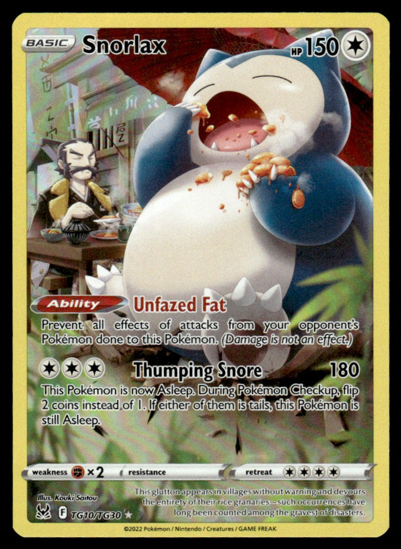 Snorlax TG10/TG30 - Lost Origin - Trainer Gallery - Sword & Shield