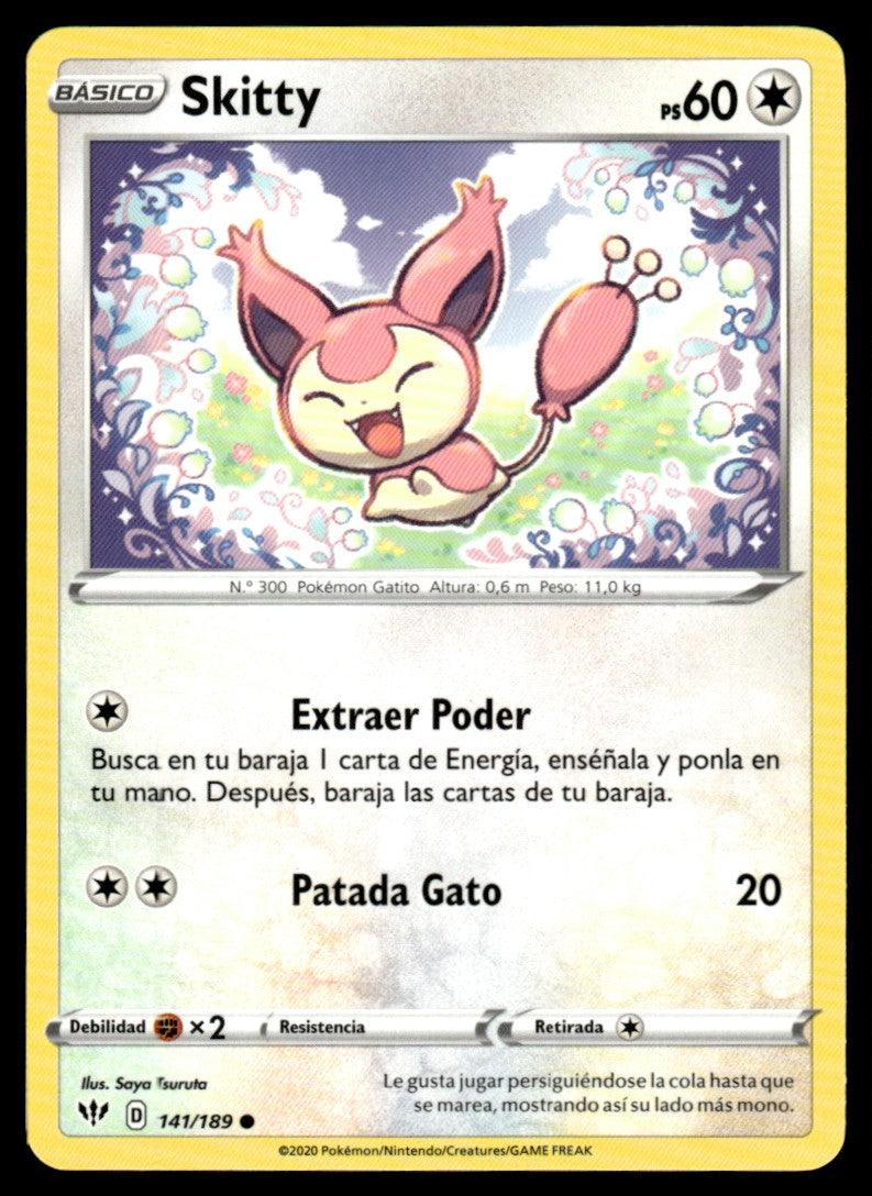 Skitty 141/189 Comun - Darkness Ablaze - Sword & Shield