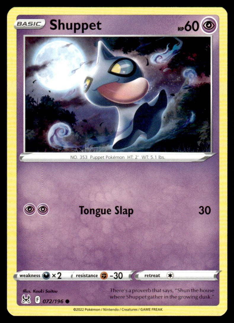 Shuppet 072/196 Comun - Lost Origin - Sword & Shield