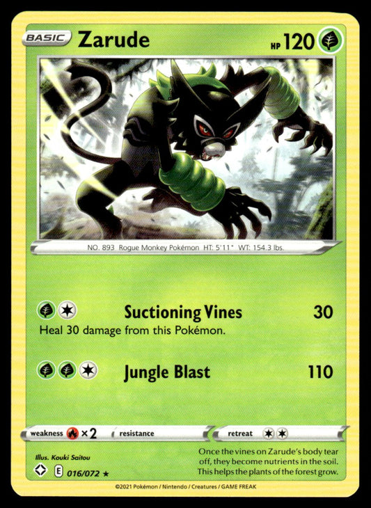 Zarude 016/072 Rare - Shining Fates - Sword & Shield