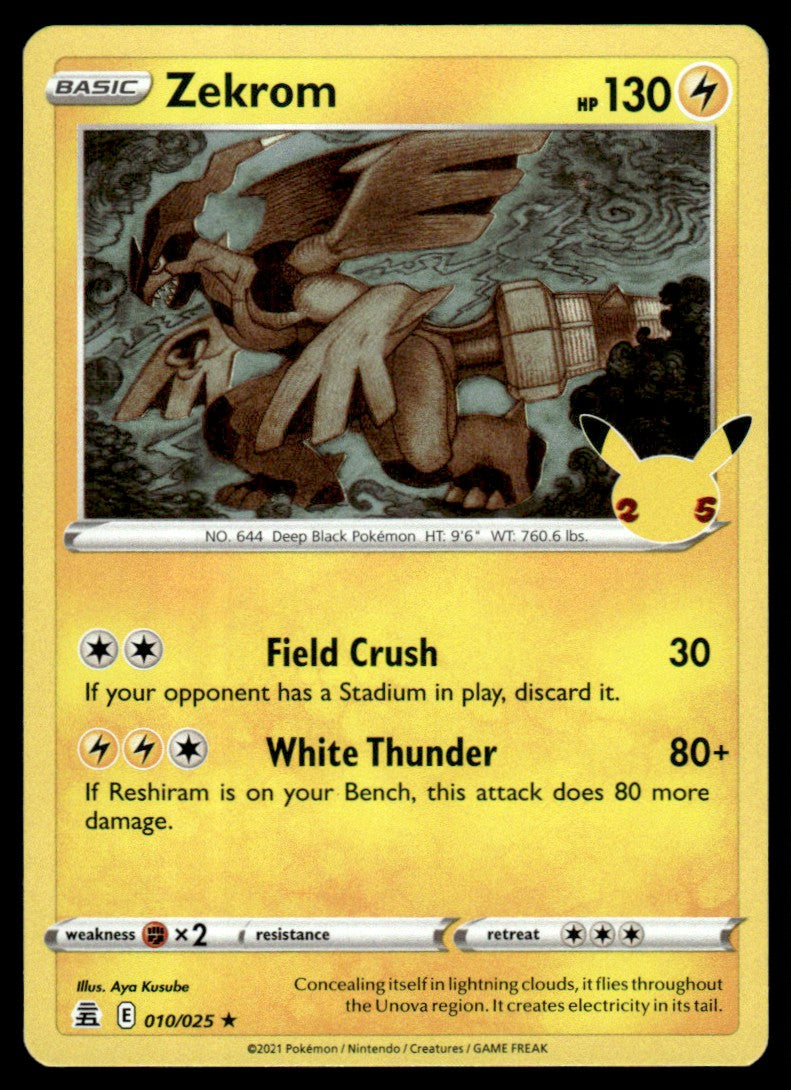 Zekrom 010/025 Holo - Celebrations - Sword & Shield