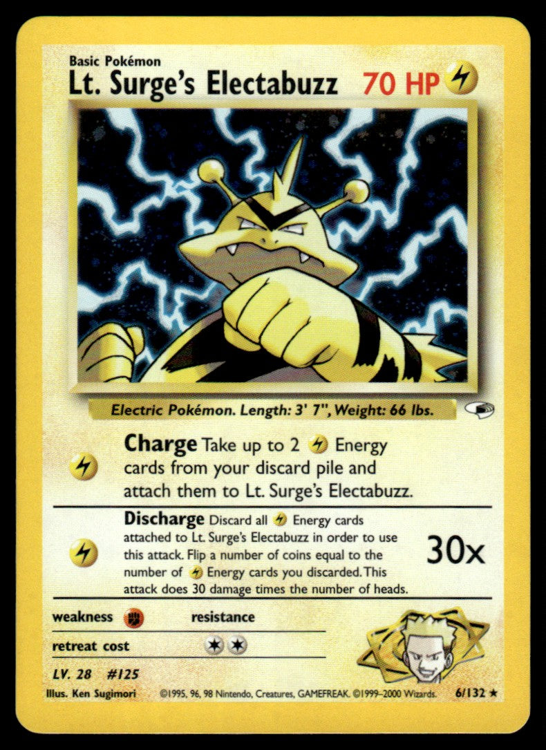 Lt. Surge’s Electabuzz Holo - LP - Gym Heroes