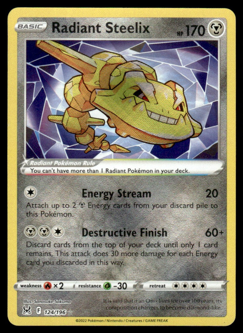 Radiant Steelix 124/196 - Lost Origin - Sword & Shield