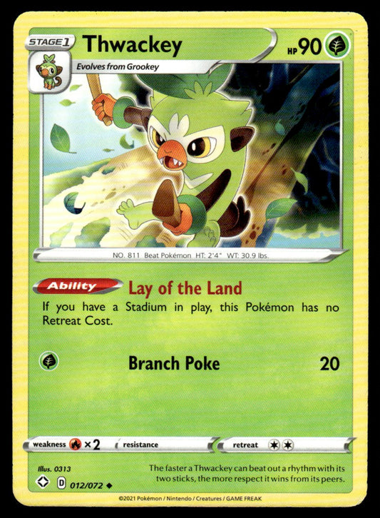 Thwackey 012/072 Uncomon - Shining Fates - Sword & Shield