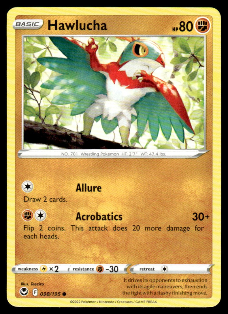 Hawlucha 098/195 Comun - Silver Tempest - Sword & Shield