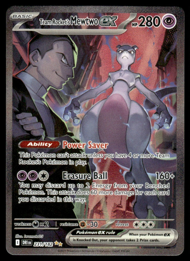 Team Rocket's Mewtwo ex 231/182 - Destined Rivals - Scarlet & Violet