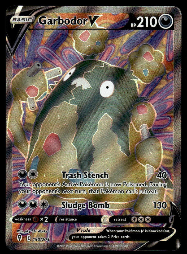 Garbodor V 190/203 - Evolving Skies - Sword & Shield Poke MZT Garbodor V 190/203 - Evolving Skies - Sword & Shield Poke MZT
