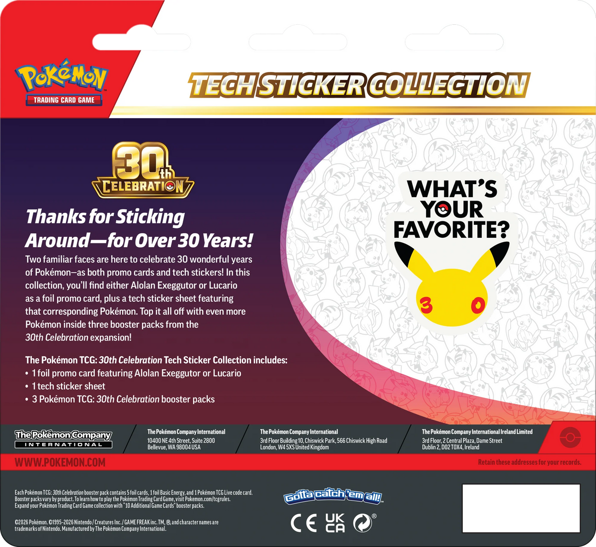 30th Celebration - 3 Pack Blister (3 Sobres) - Ingles
