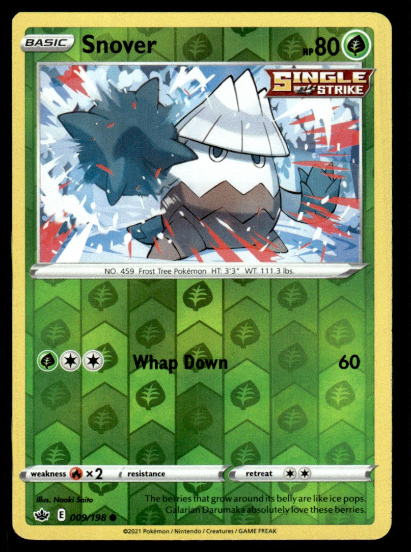 Snover 009/198 Reverse - Chilling Reign - Sword & Shield