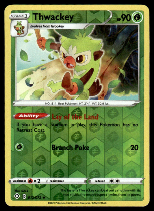 Thwackey 012/072 Reverse - Shining Fates - Sword & Shield