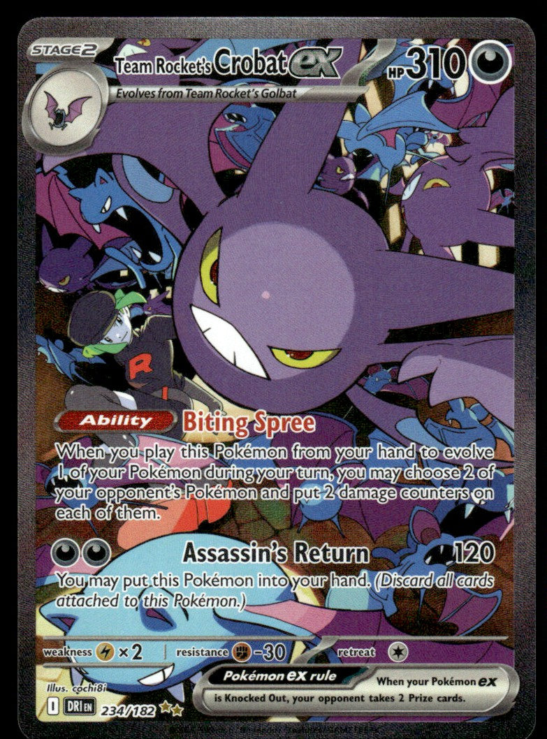 Team Rocket's Crobat ex 234/182 - Destined Rivals - Scarlet & Violet