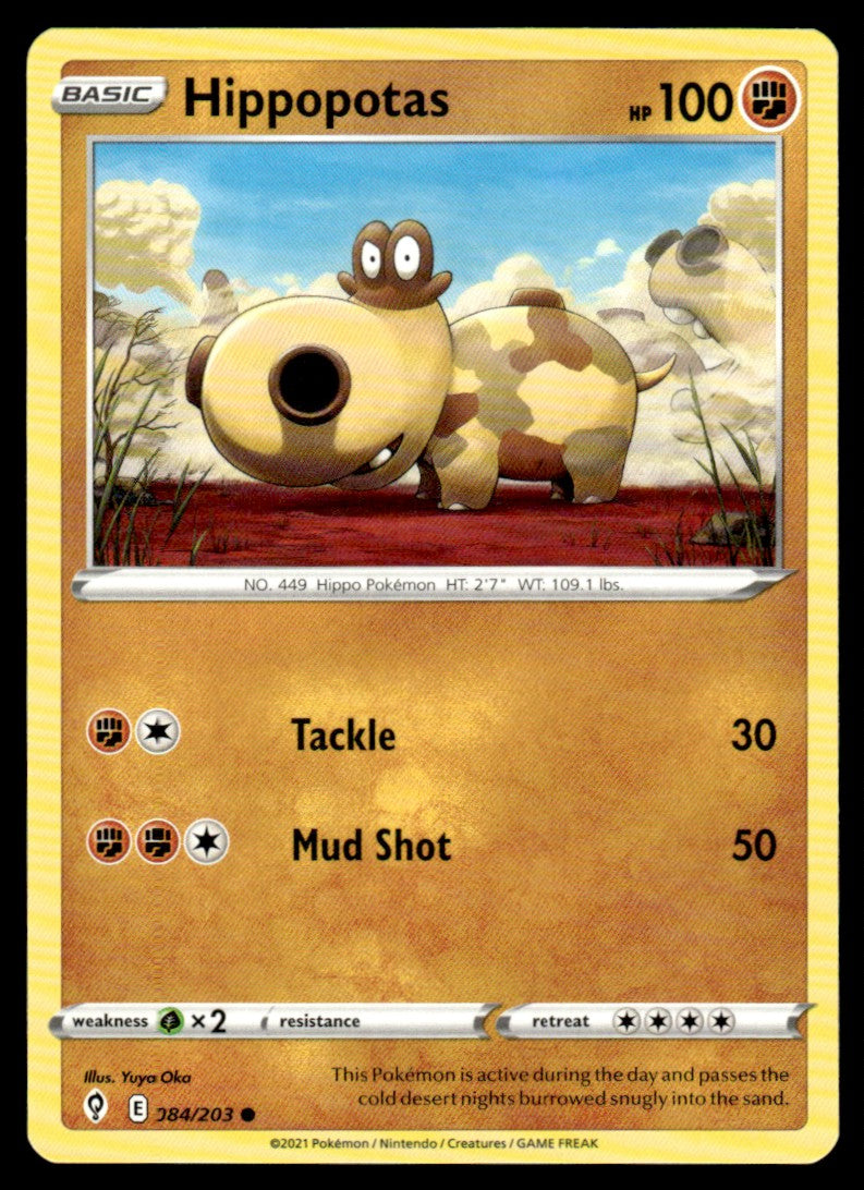 Hippopotas 084/203 Comun - Evolving Skies - Sword & Shield