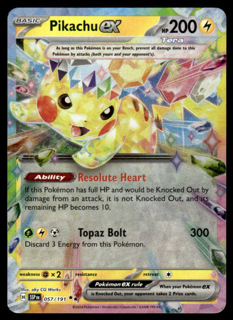 Pikachu ex 057/191 - Surging Sparks - Scarlet & Violet