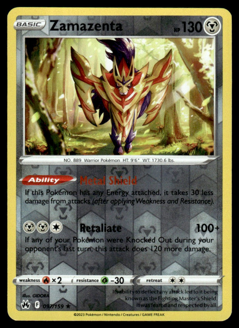Zamazenta 097/159 Reverse - Crown Zenith - Sword & Shield