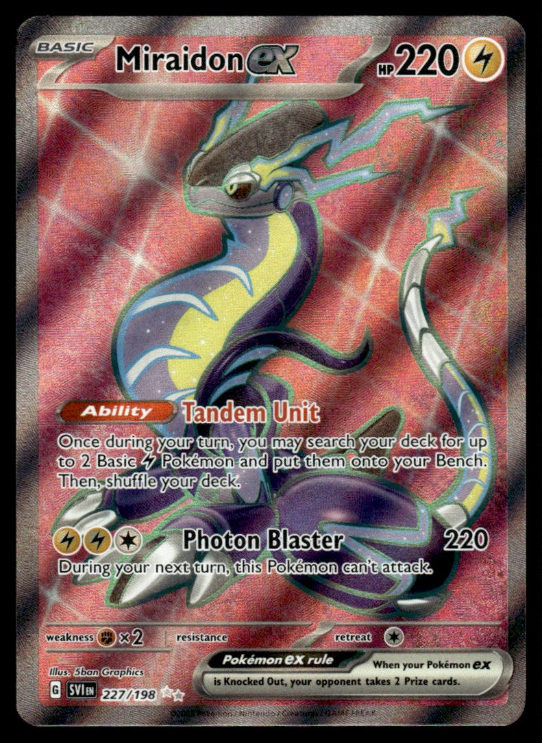 Miraidon ex 227/198 - Scarlet & Violet Base Set - Scarlet & Violet