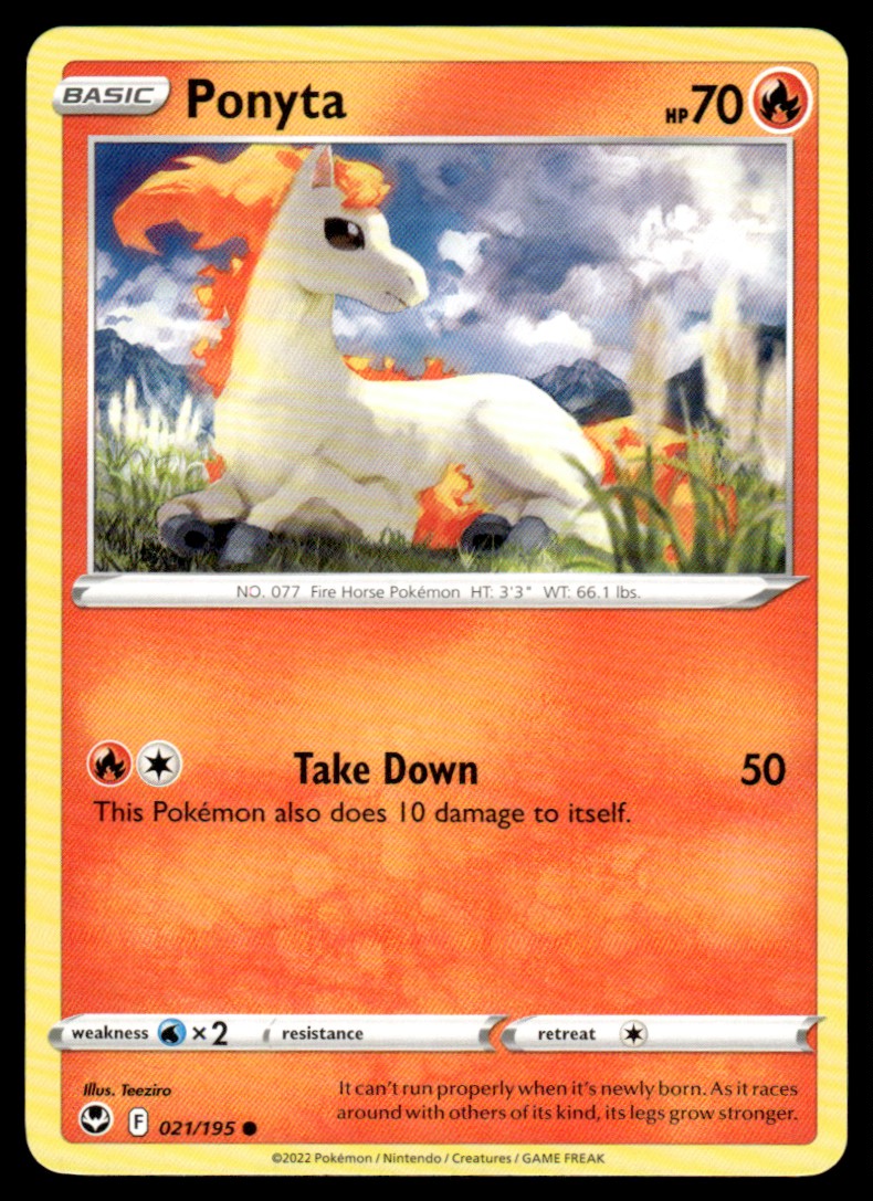 Ponyta 021/195 Comun - Silver Tempest - Sword & Shield