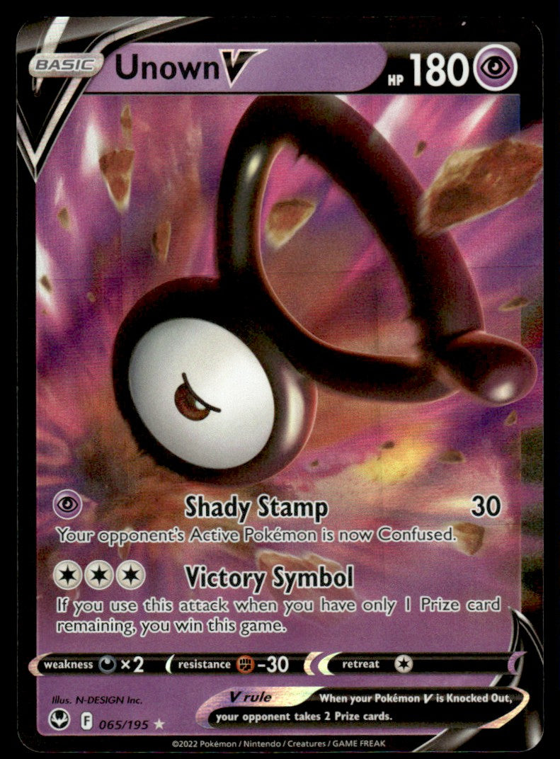 Unown V 065/195 - Silver Tempest - Sword & Shield