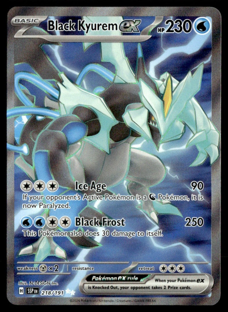 218 191 pokemon card Black Kyurem ex 218/191 - Surging Sparks