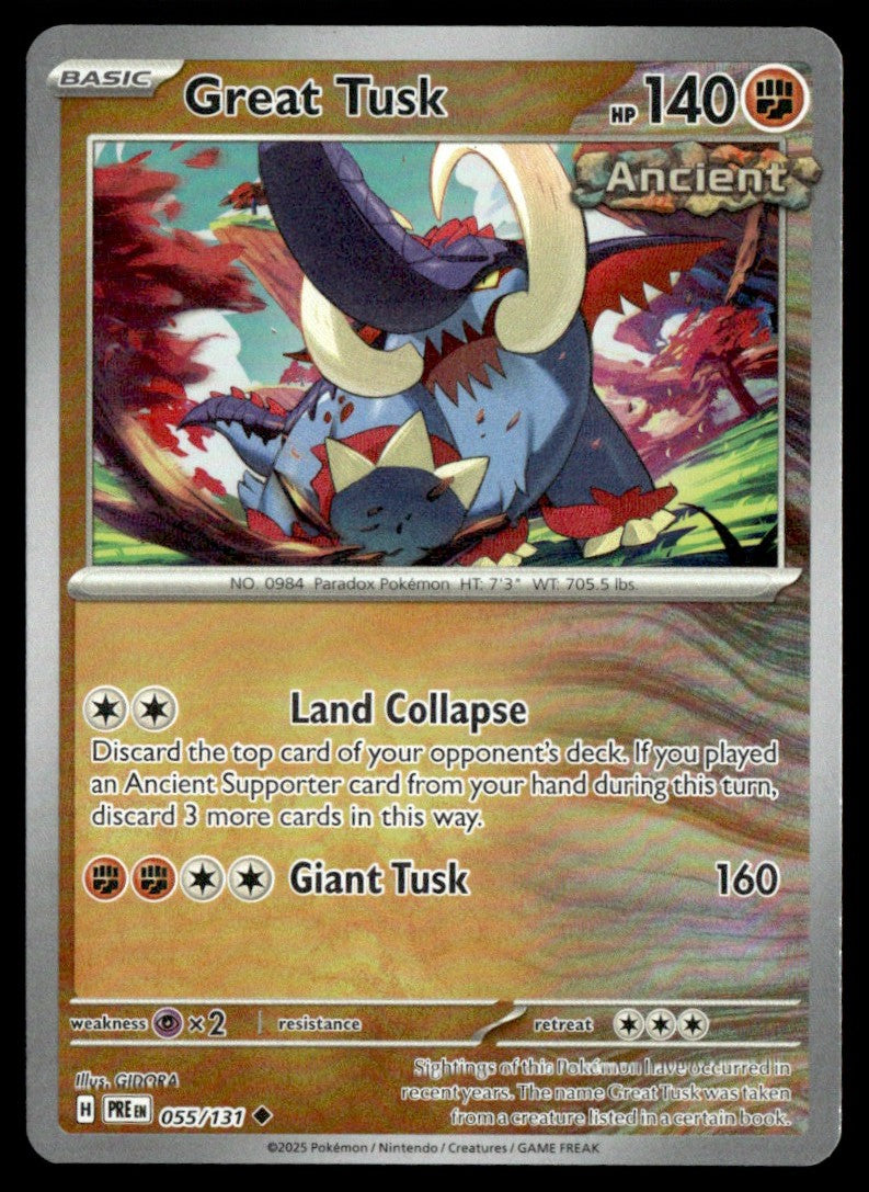 Great Tusk (Poke Ball Pattern) 055/131 - Prismatic Evolutions - Scarlet & Violet