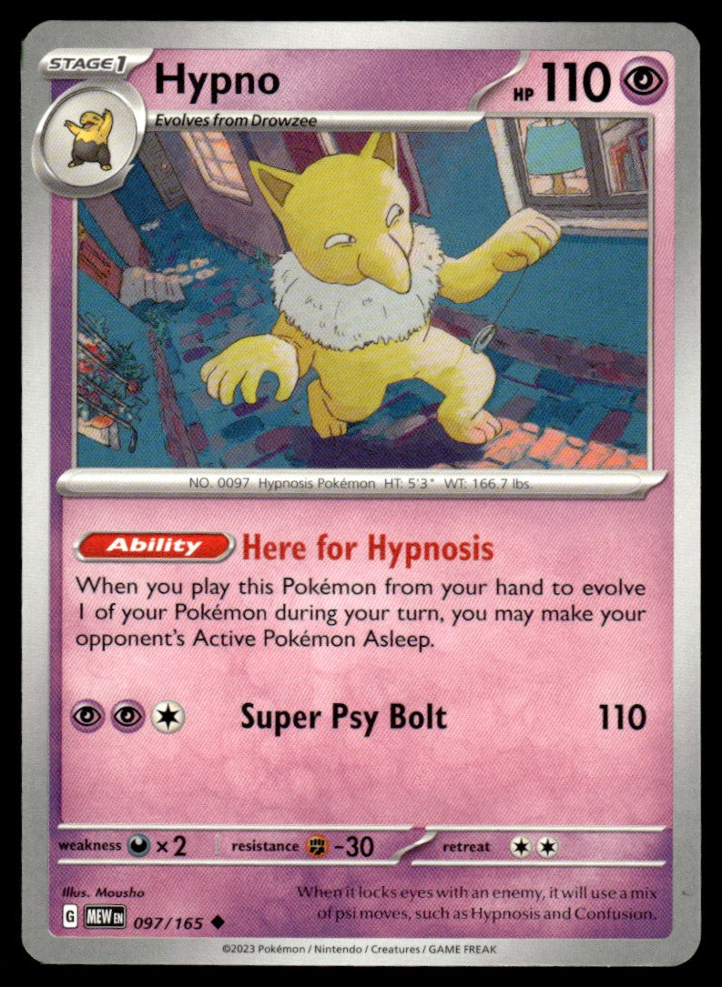 Hypno 097/165 Uncomon - Scarlet & Violet - 151 - Scarlet & Violet