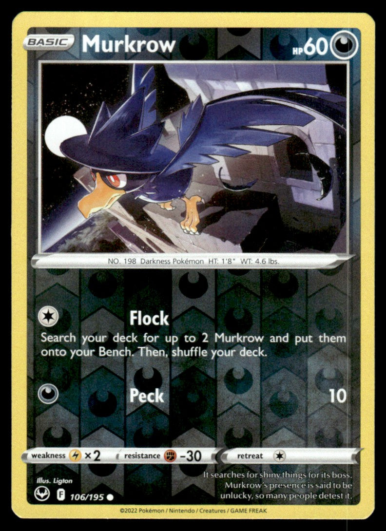 Murkrow 106/195 Reverse - Silver Tempest - Sword & Shield