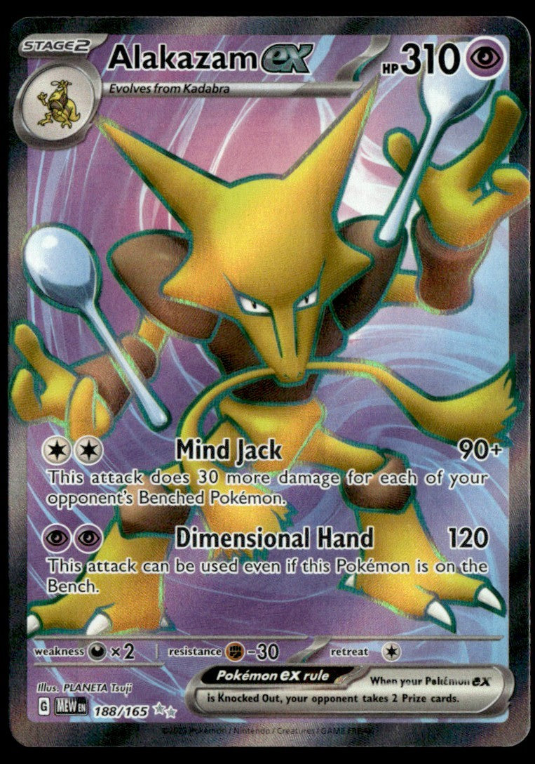 CARTE POKÉMON ALAKAZAM Ex Full Art 188/165 EV 3.5 151 FR EUR 1,50
