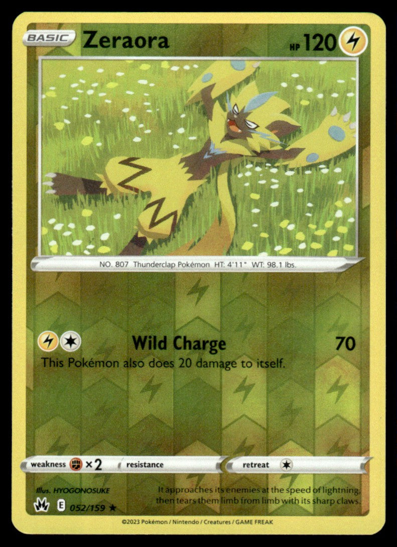 Zeraora 052/159 Reverse - Crown Zenith - Sword & Shield