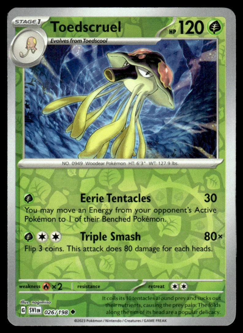 Toedscruel 026/198 Reverse - Scarlet & Violet Base Set - Scarlet & Violet
