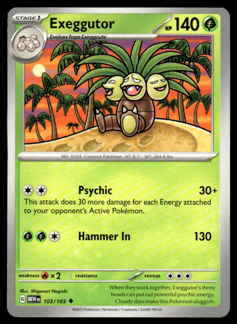 Exeggutor 103/165 Uncomon - Scarlet & Violet - 151 - Scarlet & Violet